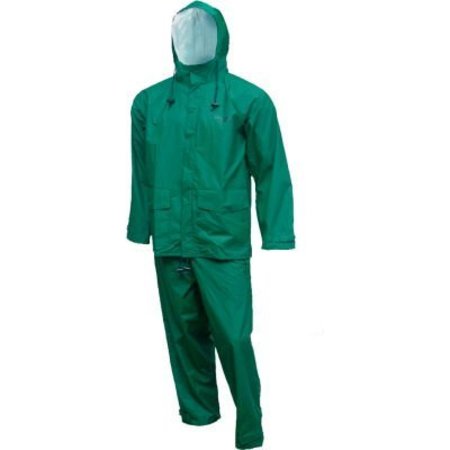 TINGLEY RUBBER Tingley® S66218 Storm-Champ® 2 Pc Suit, Forest Green, Attached Hood, Medium S66218.MD